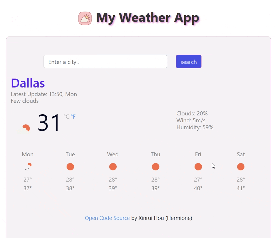 weather app